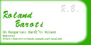 roland baroti business card