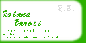 roland baroti business card